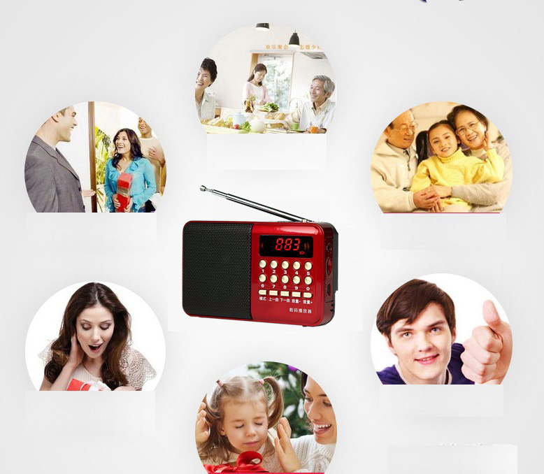 Máy Nghe Nhạc, Mini Mp3 Fm Radio L-62