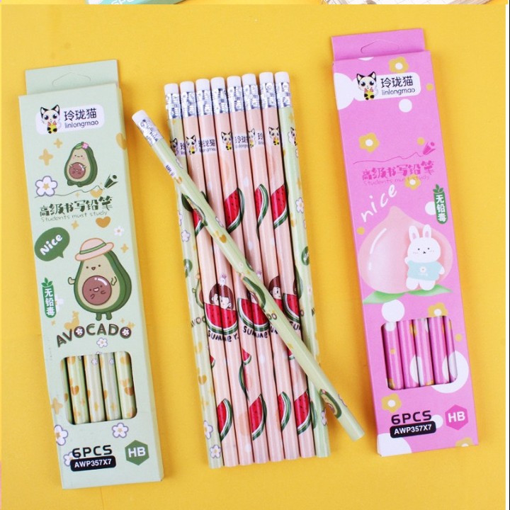 Hộp 6 Bút Chì Chuốt Hb6 Hộp 6 Bút Chì Chuốt Hb6