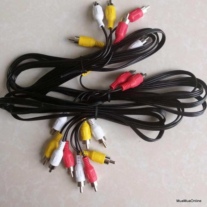 Dây Loa AV ( 6 Đầu RCA) Dài 1.5M Cao Cấp