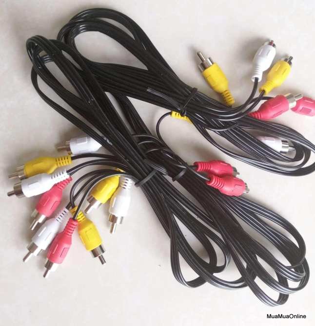 Dây Loa AV ( 6 Đầu RCA) Dài 1.5M Cao Cấp
