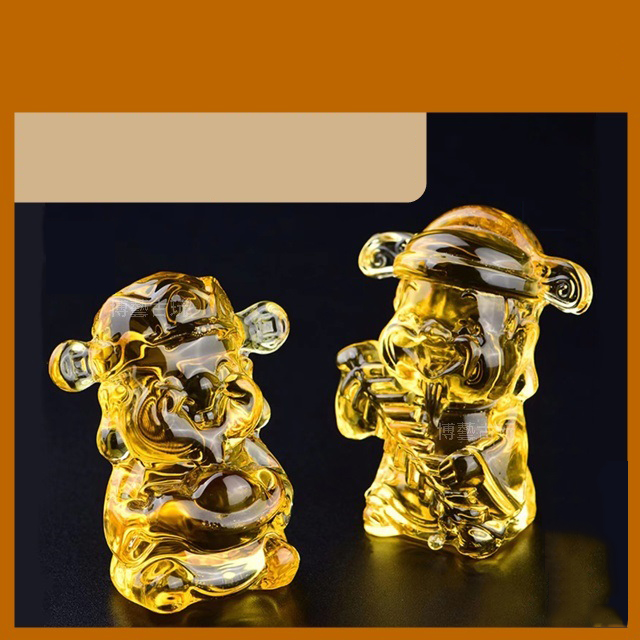 Bộ 5 Tượng Thần Tài Pha Lê