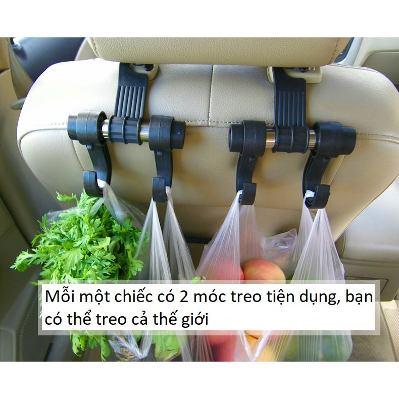 Móc Đôi Treo Đồ Ghế Sau Xe Hơi