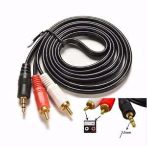 Dây Loa 1 Đầu 3.5 Ra 2 Đầu Av (Rca) Dài 1.5M (Đen)