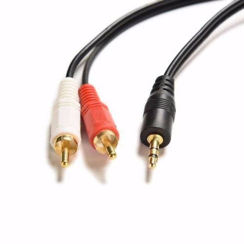 Dây Loa 1 Đầu 3.5 Ra 2 Đầu Av (Rca) Dài 1.5M Cao Cấp