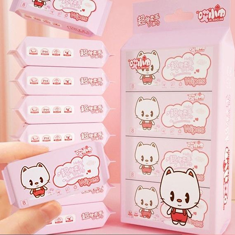 Sét 8 Gói Khăn Ướt Mini Bỏ Túi Sét 8 Gói Khăn Ướt Mini Bỏ Túi
