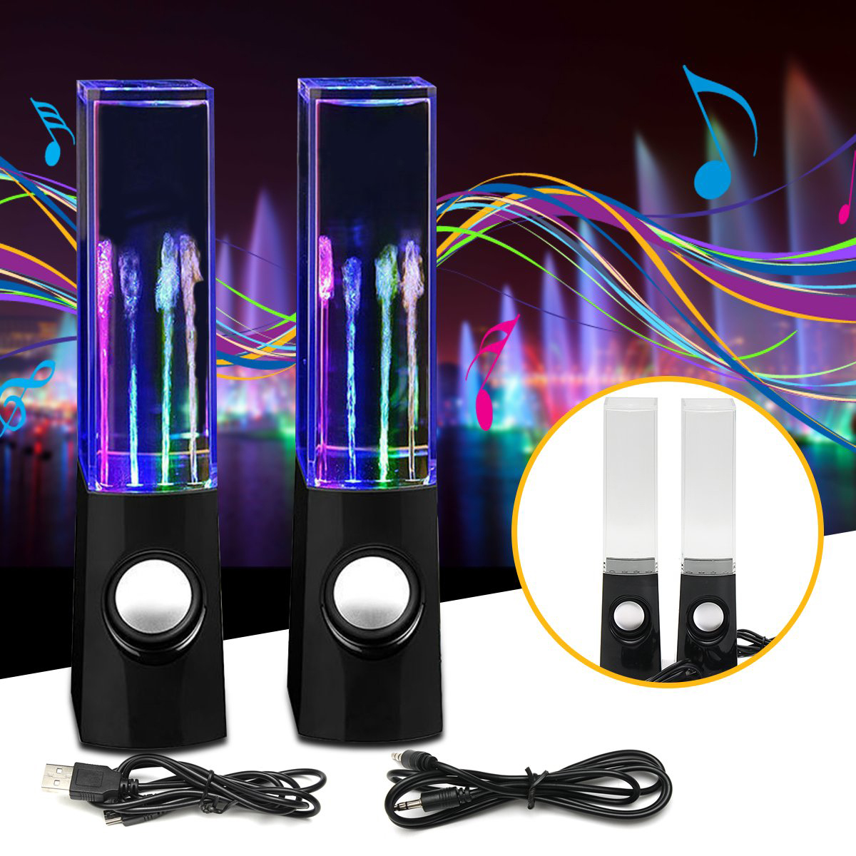 Loa Nhạc Nước 3D  Nhảy Theo Điệu Nhạc