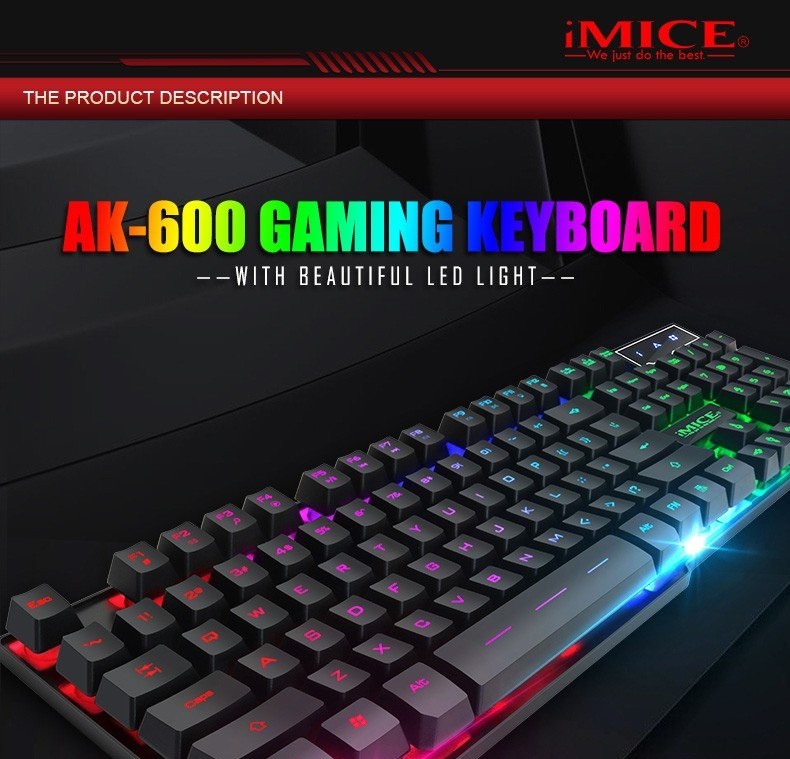 Bàn Phím Giả Cơ IMICE Có Led AK-600 Cao Cấp