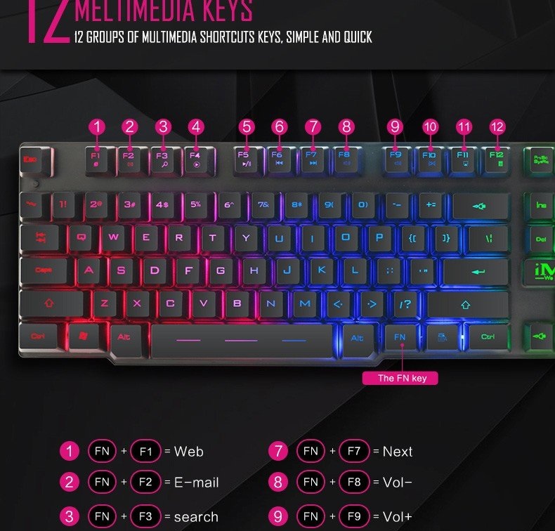 Bàn Phím Giả Cơ IMICE Có Led AK-600 Cao Cấp