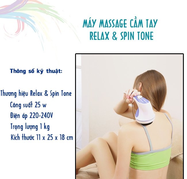 Máy Massage Cầm Tay Relax & Spin Tone 5 Đầu Đa Năng Máy Massage Cầm Tay Relax & Spin Tone 5 Đầu Đa Năng