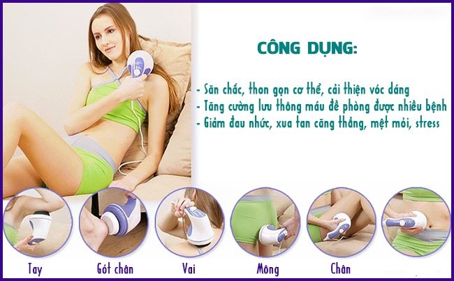 Máy Massage Cầm Tay Relax & Spin Tone 5 Đầu Đa Năng Máy Massage Cầm Tay Relax & Spin Tone 5 Đầu Đa Năng