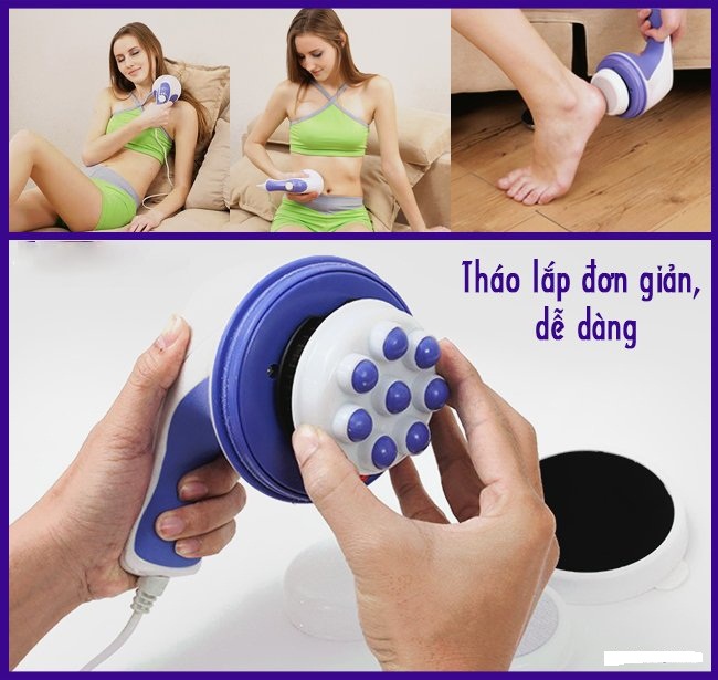 Máy Massage Cầm Tay Relax & Spin Tone 5 Đầu Đa Năng Máy Massage Cầm Tay Relax & Spin Tone 5 Đầu Đa Năng