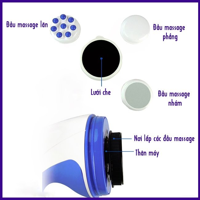 Máy Massage Cầm Tay Relax & Spin Tone 5 Đầu Đa Năng Máy Massage Cầm Tay Relax & Spin Tone 5 Đầu Đa Năng