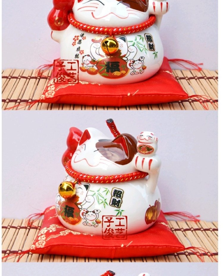 Mèo Thần Tài 13X10X10Cm Có Miếng Lót Mèo Thần Tài 13X10X10Cm Có Miếng Lót