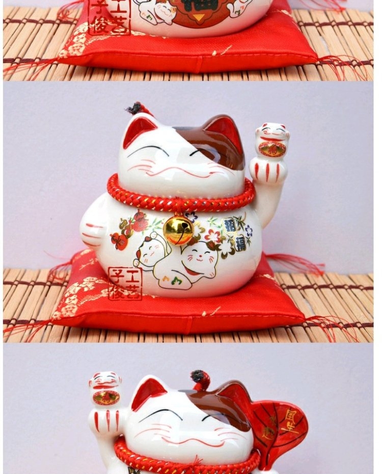 Mèo Thần Tài 13X10X10Cm Có Miếng Lót Mèo Thần Tài 13X10X10Cm Có Miếng Lót