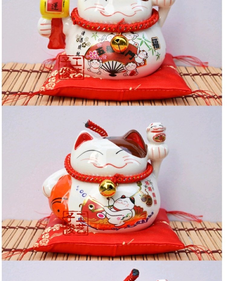 Mèo Thần Tài 13X10X10Cm Có Miếng Lót Mèo Thần Tài 13X10X10Cm Có Miếng Lót