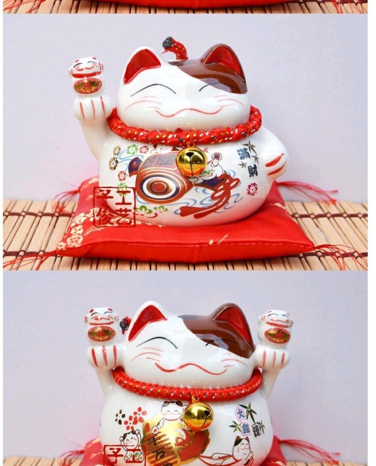 Mèo Thần Tài 13X10X10Cm Có Miếng Lót Mèo Thần Tài 13X10X10Cm Có Miếng Lót