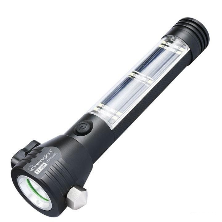 Đèn Pin Cứu Hộ 11 Chức Năng Dùng Pin Sạc Và Năng Lượng Mặt Trời Siêu Sáng