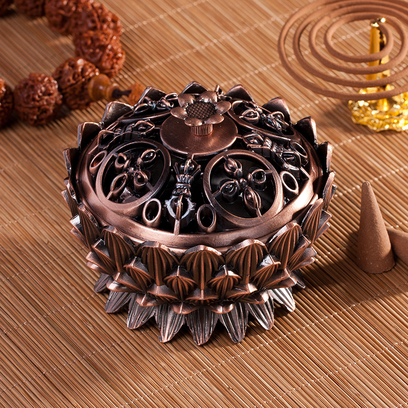 Lư Đồng Đốt Hương Hình Hoa Sen Lư Đồng Đốt Hương Hình Hoa Sen