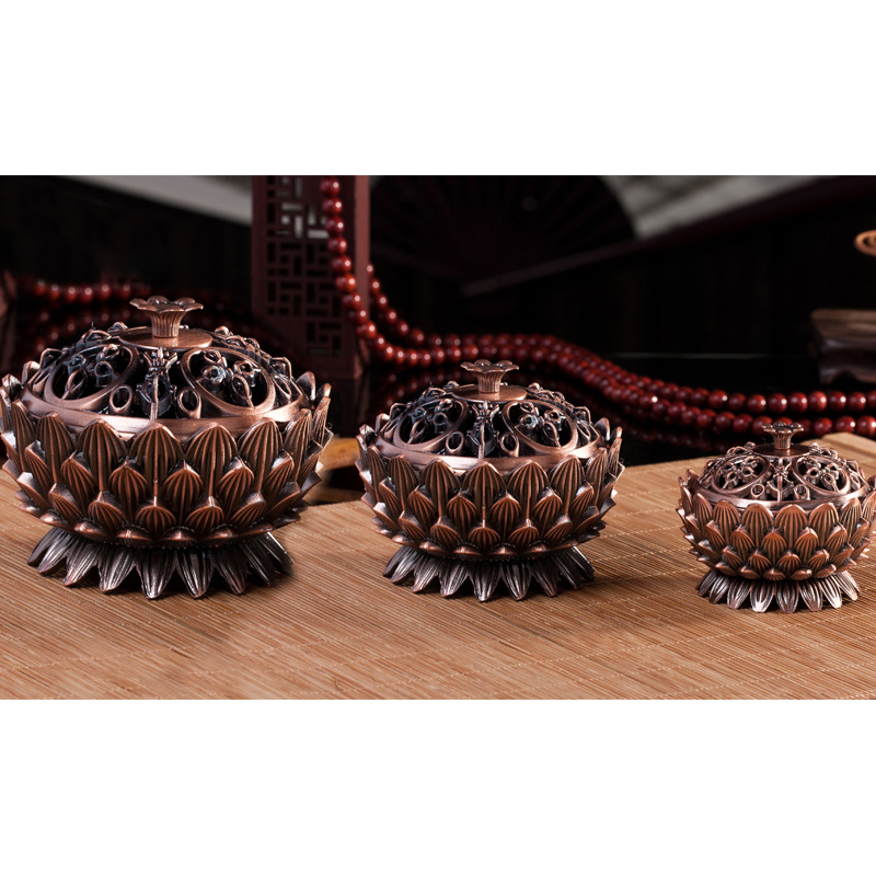 Lư Đồng Đốt Hương Hình Hoa Sen Lư Đồng Đốt Hương Hình Hoa Sen