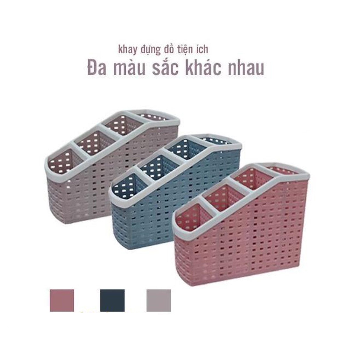 Khay Kệ 4 Ngăn Văn Phòng Đựng Bút, Remote, Điện Thoại(Mã 5696 Việt Nhật)
