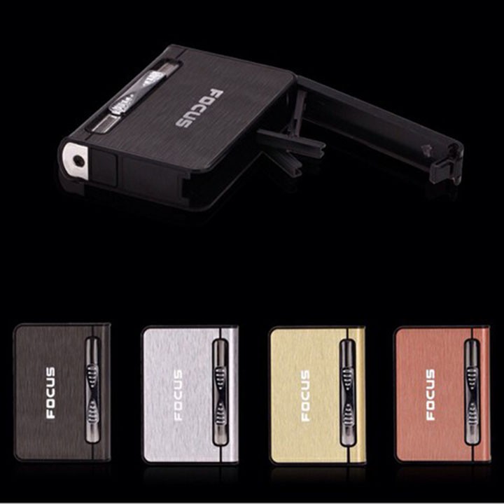 Hộp Quẹt Bật Lửa + Bao Thuốc Focus 2 Trong 1 Sang Trọng Hộp Quẹt Bật Lửa + Bao Thuốc Focus 2 Trong 1 Sang Trọng