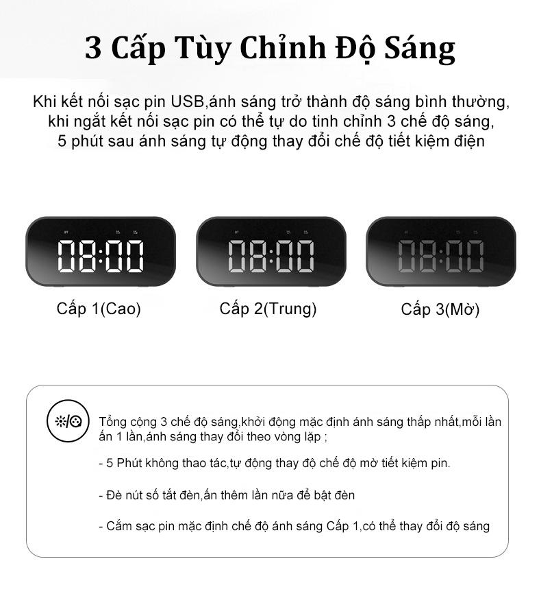 Loa Bluetooth Kèm Đồng Hồ Sang Trọng