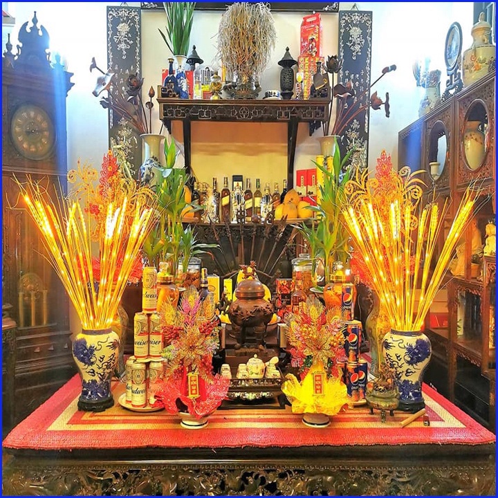 Bó 10 Bông Lúa Mạch Có Đèn