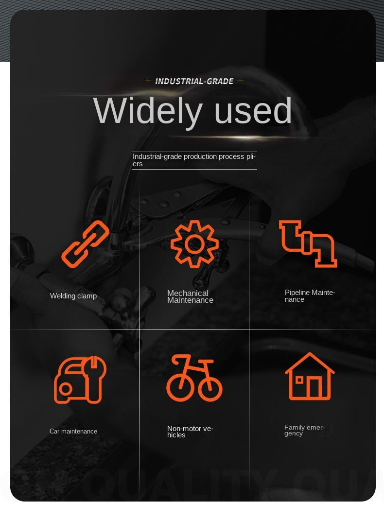 Kìm Bấm Chết 19cm Cán Cam Thép CRMO Siêu Bền