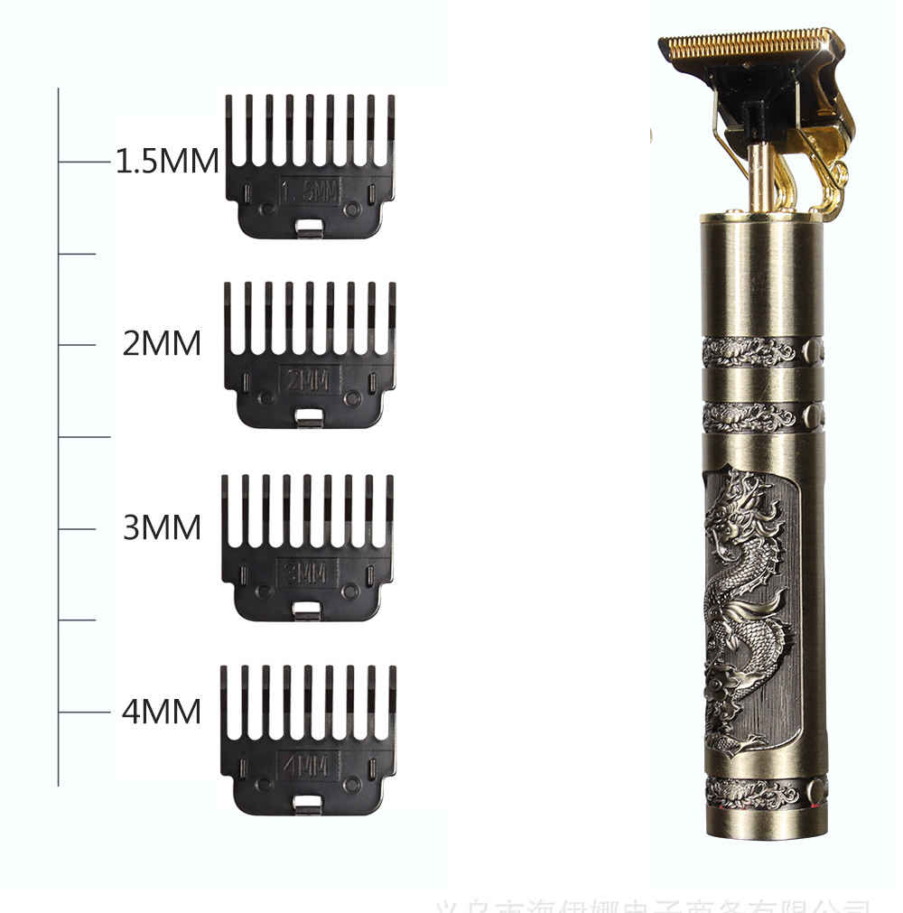 Tông Đơ Cắt Tóc Chắn Viền Vintage T9 Hình Rồng Phượng