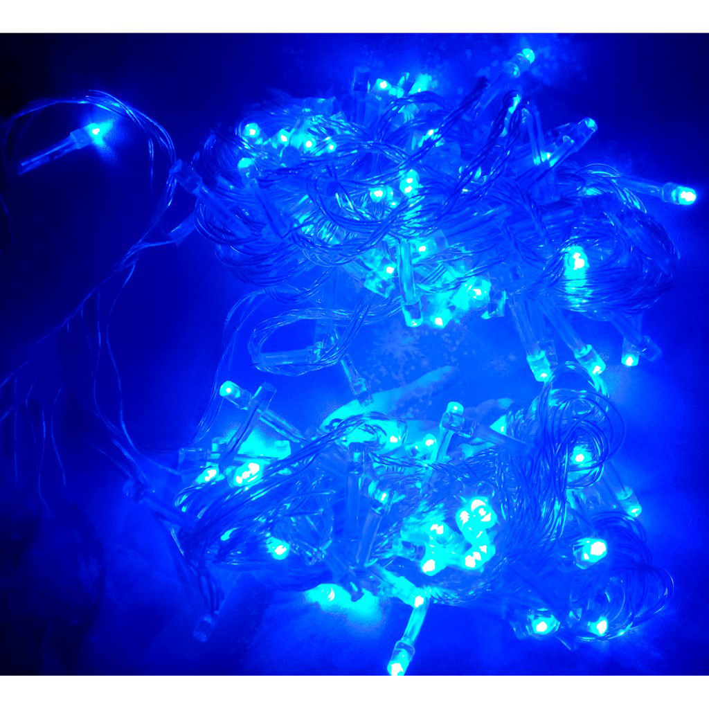 Dây Đèn Led Chớp Màu Xanh Dương 5m5 Bóng Tiêu Dây Đèn Led Chớp Màu Xanh Dương 5m5 Bóng Tiêu