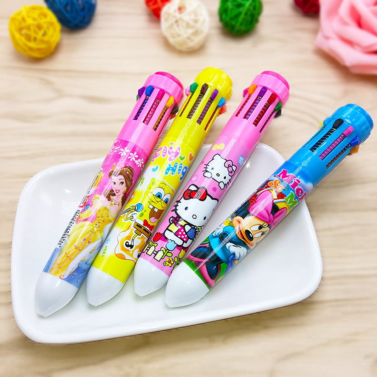 Bút Bi 10 Màu Hoạt Hình Cho Bé Bút Bi 10 Màu Hoạt Hình Cho Bé