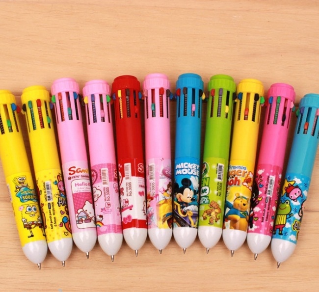 Bút Bi 10 Màu Hoạt Hình Cho Bé Bút Bi 10 Màu Hoạt Hình Cho Bé