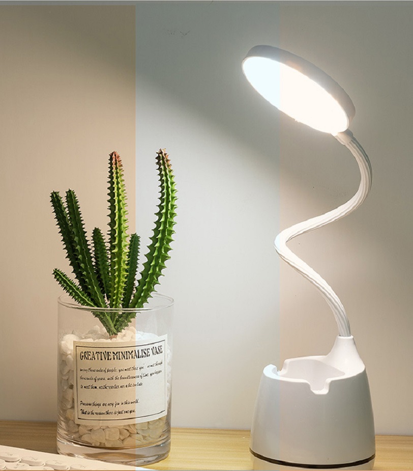 Đèn Led Để Bàn Học Sạc Usb Có Kệ Đựng Bút Hoặc Điện Thoại Hình Tròn Đèn Led Để Bàn Học Sạc Usb Có Kệ Đựng Bút Hoặc Điện Thoại Hình Tròn