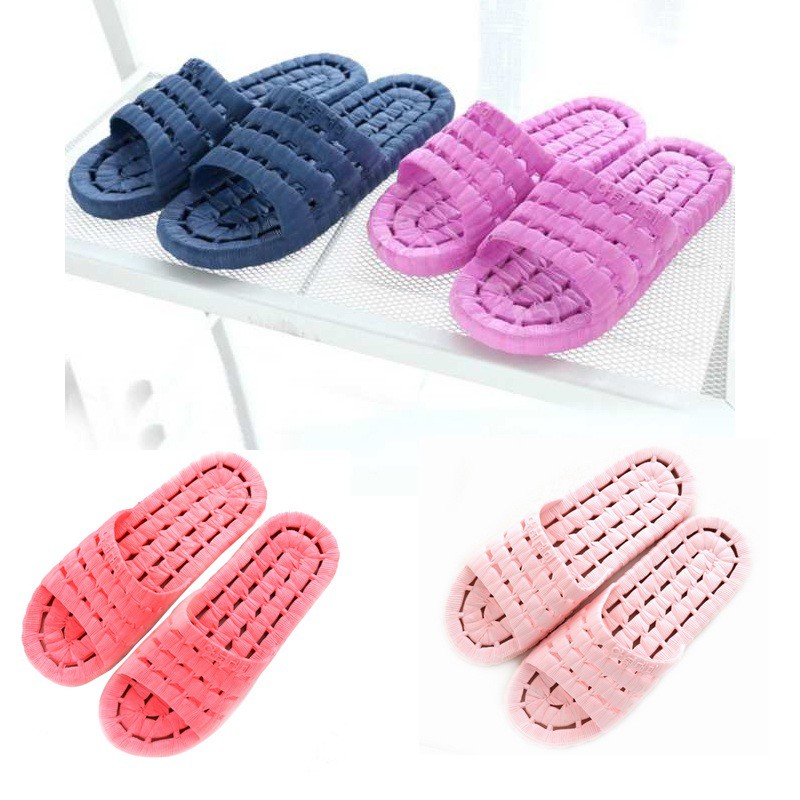 Dép Nhựa Đi Trong Nhà Sọc Lưới