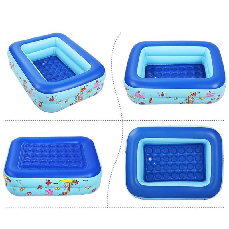 Bể Phao Hình Chữ Nhật 1.3 Mét 3 Tầng Có Hộp