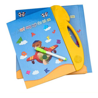 Bảng Điện Tử Song Ngữ 24 Trang Cho Trẻ Em Tặng Kèm Bút