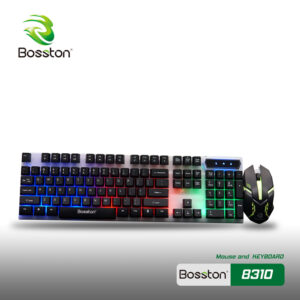Bộ Bàn Phím Và Chuột Bosston Chuyên Game 8310 Có Led 7 Màu