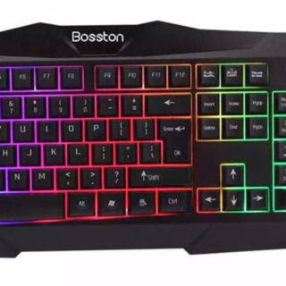 Bộ Chuột Và Bàn Phím Chuyên Game BOSSTON 837 Có Led Nhiều Màu