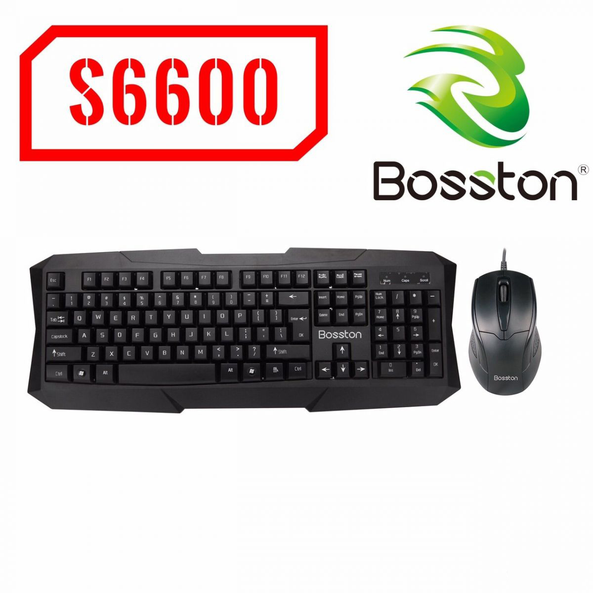 Bộ Chuột Và Bàn Phím Có Dây BOSSTON S6600 Bộ Chuột Và Bàn Phím Có Dây BOSSTON S6600