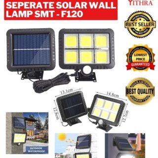 Bộ Đèn Năng Lượng Mặt Trời Siêu Sáng COB 6 Led F120 16x14cm Kèm Giá Đỡ Và Remote Điều Khiển