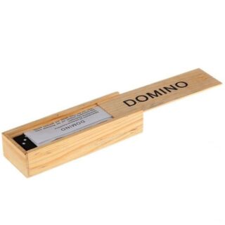 Bộ Đồ Chơi Cờ Domino Đen Có Hộp Gỗ Đựng Cờ Tiện Dụng