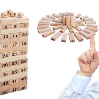 Bộ Trò Chơi Rút Gỗ 48 Thanh Wood Toy Loại Lớn (Hộp Vàng)