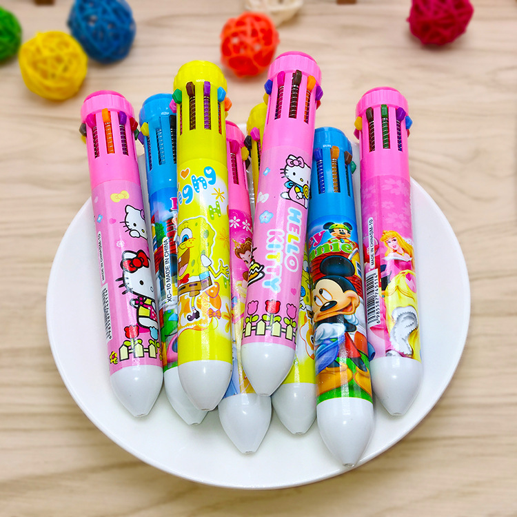 Bút Bi 10 Màu Hoạt Hình Cho Bé Bút Bi 10 Màu Hoạt Hình Cho Bé