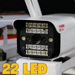 Camera IP Yoosee Thân Xoay Zoom 8X Siêu Nét 5.0Mpx 22 Led 4 Râu Hồng Ngoại, Ban Đêm Có Màu Chống Nước Đàm Thoại 2 Chiều Full Box