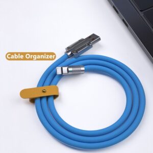 Cáp Sạc Nhanh 120W Cá Mập Bọc Thép Cổng Micro Dây Silicon Dài 1M