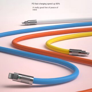 Cáp Sạc Nhanh 120W Cá Mập Bọc Thép Type-C Ra IP Dây Silicon Dài 1m