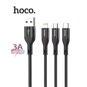 Cáp Sạc Nhanh Hoco 3 Đầu X2 Max 3A Dây Dài 1m