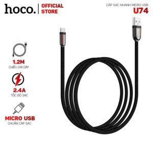 Cáp Sạc Nhanh Hoco U74 2.4A Cổng Micro Dây Dài 1.2m