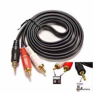 Dây Loa 1 Đầu 3.5 Ra 2 Đầu Av Bông Sen Dài 3M (Đen)