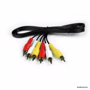 Dây Loa AV 6 Đầu Hoa Sen RCA Dài 1.5M (Đen)